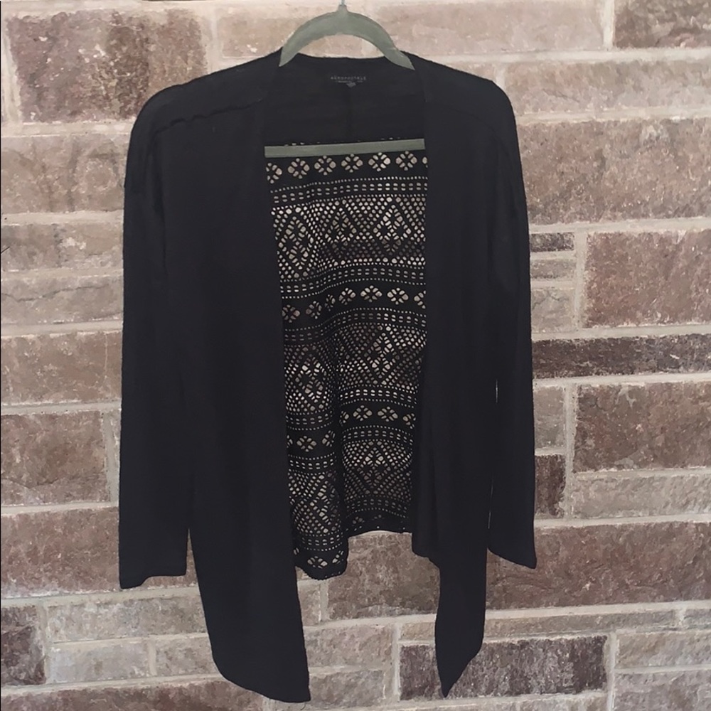 Black cardigan
